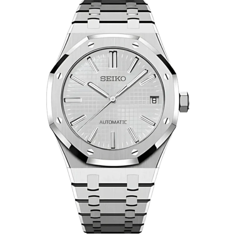 SEIKO MOD ROYAL OAK SILVER