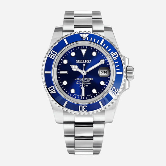 SEIKO MOD SUBMARINER BLEU