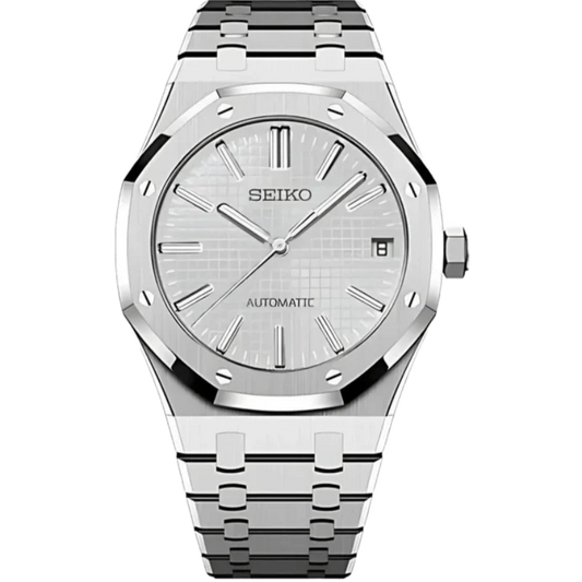 SEIKO MOD ROYAL OAK SILVER